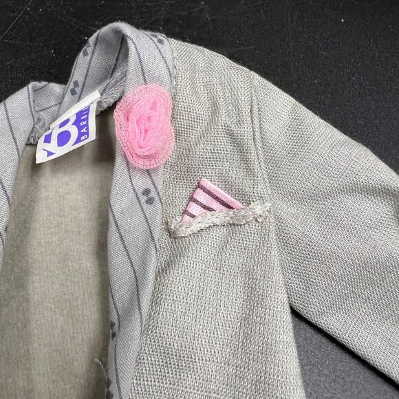 Ken Doll Clothes 2-Piece Wedding Suit & Vest With Pink Tie 1 piece star tuxedo - Picture 8 of 16